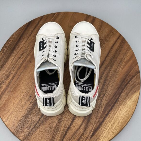 Palladium Revolt Lo TX Shoes Womens Size 6 White Chunky Platform Lace Up - Picture 5 of 9